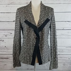 St. John Black and White Blazer size 6
